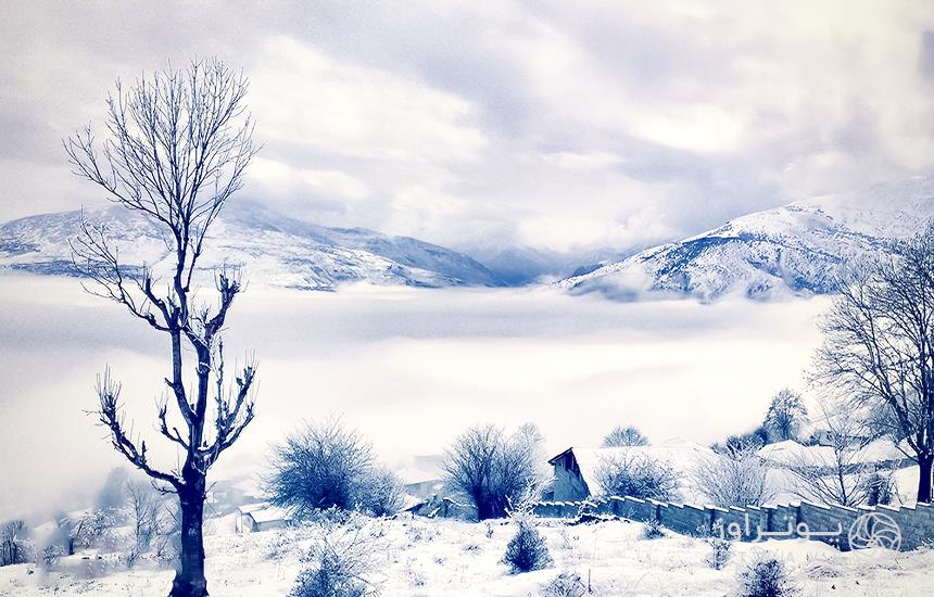 Filband village  in winter